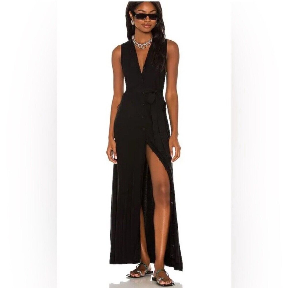 DEVON WINDSOR OPHELIA MIDI DRESS COLOR BLACK SIZE S REVOLVE - Picture 2 of 5